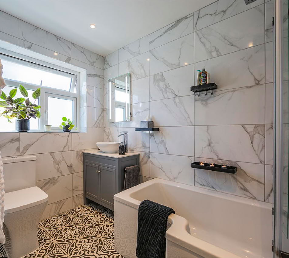 Dedicated bathroom for second guest room