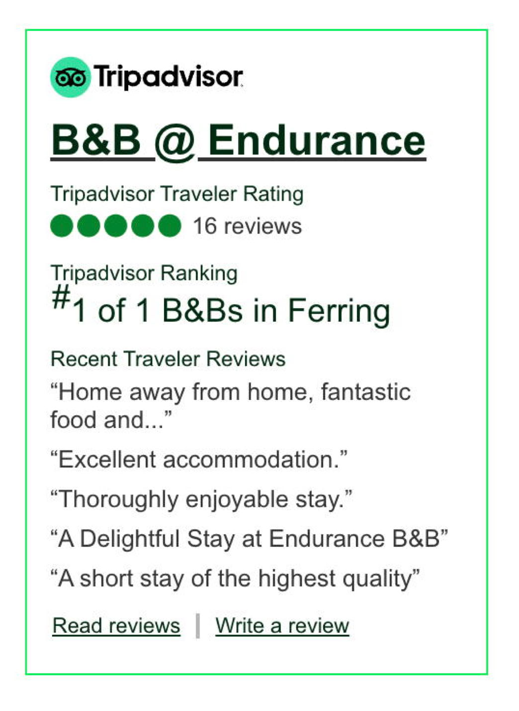 Tripadvisor reviews